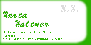 marta waltner business card